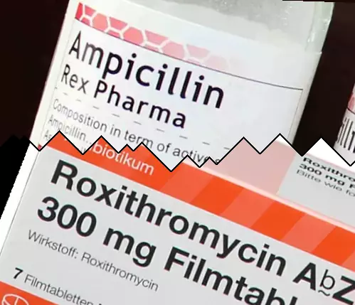 Ampisilliini vs Roksitromysiini